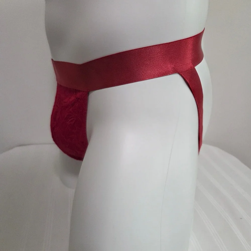Cosabella Luxury Italian Men's‎ Lace Jock Strap Designer Underwear Mystic Red